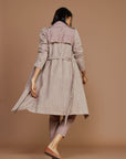 Megan Trench Coat Mauve - Bhoomi