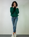 Nina Jumper Dark Green - Bhoomi