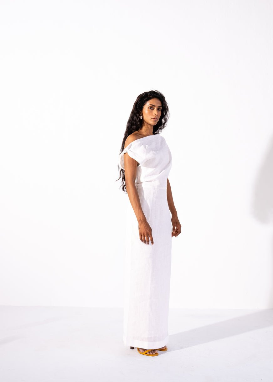 Sabine Dress White - Bhoomi