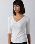 V Neck Rib Top - Bhoomi